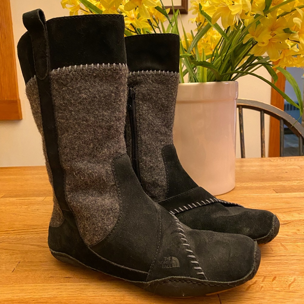 The Northface suede boots, size 7.